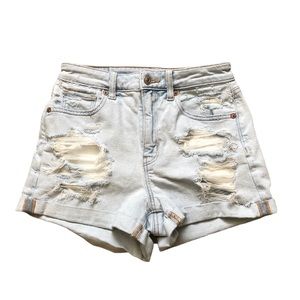 American Eagle Stretch Cuffed High-Rise Mom Short Jeans Size 2